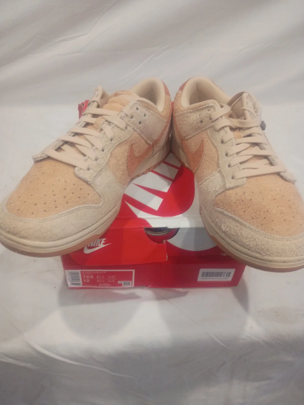 Nike Kids Shoes - White/Red Nike Dunk Low (Kids)